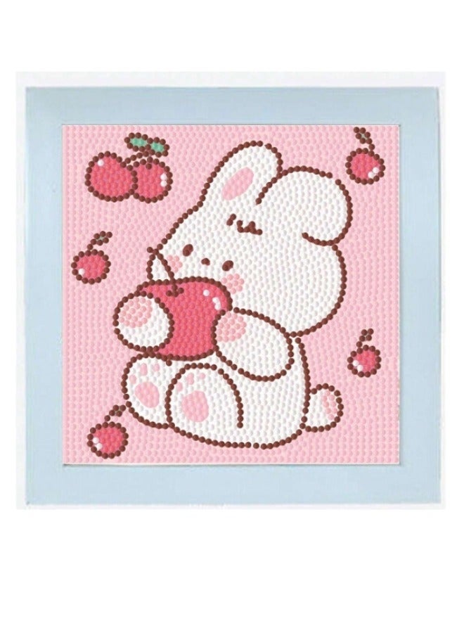 Aurevip Diamond Painting Game, DIY Beaded Picture Puzzle Game, 5D Diamond Painting Kits for Kids 17*17cm - Image 1